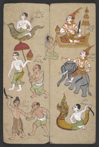 Or 16455 f.2r, Animaux du Zodiaque, de Phrommachat - Thai School