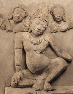Relief, de Chedi Chula Pathom, école de Davaravati - Thai School