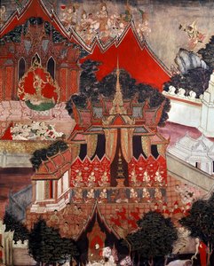 Scènes de la vie de Bouddha, milieu du XIXe siècle - Thai School