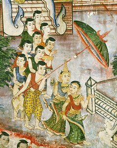 Wiharn Laikarn, épisode du Jataka Sang Thong - Thai School