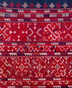 Tissu de la tribu Yao, nord de la Thaïlande