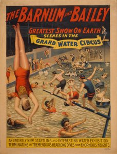 Le plus grand spectacle du monde de Barnum & Bailey. Scènes dans le grand cirque aquatique, vers 1895 - The Strobridge Lithographing Company