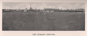 Le terrain de cricket de Hobart, Tasmanie, Australie, 1912