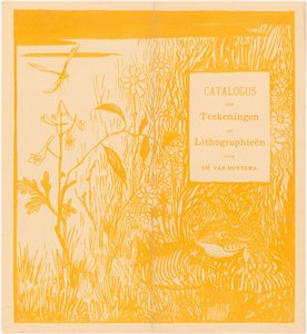 Couverture de catalogue avec crapaud et libellule - Theo van Hoytema