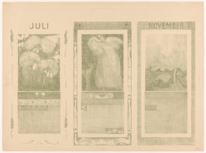 Calendriers pour juillet, août et novembre 1910