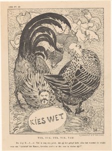 Caricature de politiciens en poules