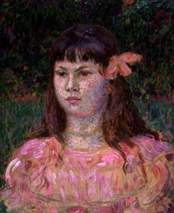 Le ruban rose (Sylvie Lacombe), fin des années 1890 - Théo van Rysselberghe