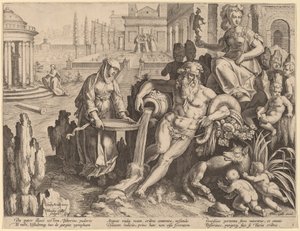 La Vestale Tuccia - Theodor Galle after Jan van der Straet