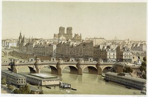 Île de la Cité et le Pont Neuf à Paris - Theodor Josef Hubert Hoffbauer