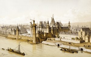 Le Louvre au XVIe siècle, vers 1880 (illustration) - Theodor Josef Hubert Hoffbauer