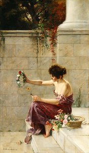 Fabricant de couronnes sur une marche en marbre - Theodor Matthei