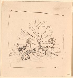 Place de la traite à Dyrehavegård - Theodor Philipsen