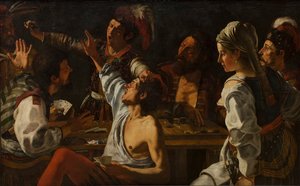 Joueurs de cartes et de backgammon. Dispute autour des cartes, 1620-1629