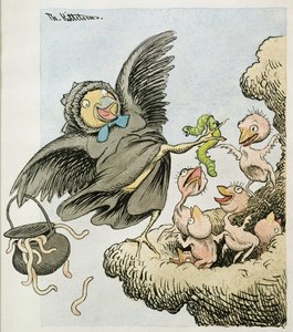Voici la nourriture les enfants - Theodor Kittelsen