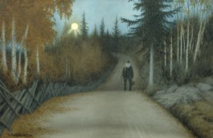 Sur le chemin du retour - Theodor Kittelsen