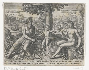 Garçon soufflant des bulles (Emblemata Nobilitati et Vulgo scitu digna / Stam und Wapenbuchlein) - Theodor de Bry (attributed to)
