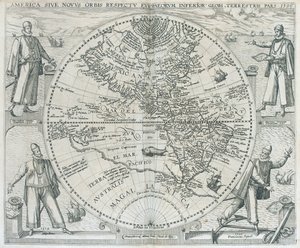 Carte des Amériques, 1590-1601