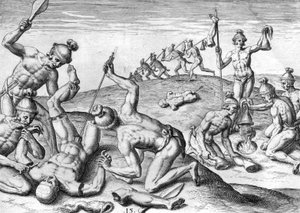 Cruauts des Indiens Potanos - Theodor de Bry