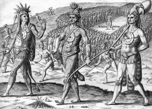 Potano indien Utina et ses troupes - Theodor de Bry