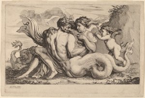 Sirène et triton - Theodor van Kessel after Sir Peter Paul Rubens
