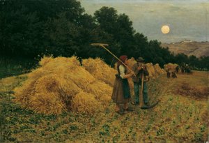Lever de lune après la récolte I - Theodor von Hormann