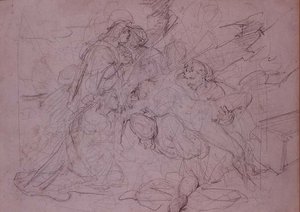 Descente de croix (dessin) - Theodore (attr. to) Gericault
