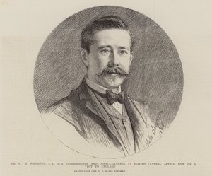 M. H H Johnston, Commissaire et Consul général en Afrique centrale britannique, actuellement en visite en Angleterre - Theodore Blake Wirgman