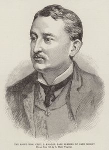 Le très honorable Cecil J Rhodes, ancien Premier ministre de la colonie du Cap - Theodore Blake Wirgman