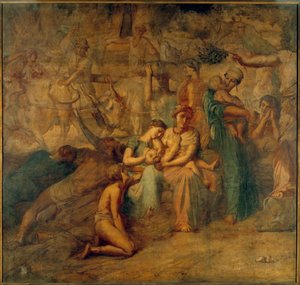 Paix (représentation allégorique avec mère et enfant et troupeaux)