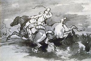 Artilleur menant ses chevaux sur le champ, 1913 - Theodore Gericault