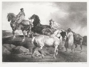 Chevaux conduits à la foire (Horses Being Led to the Fair)
