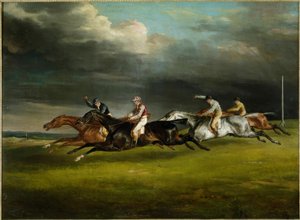 Course de chevaux (Le derby de 1821 à Epsom) - Theodore Gericault
