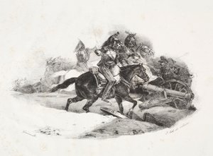 Cuirassiers chargeant une batterie d