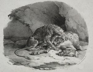 Cheval dévoré par un lion - Theodore Gericault