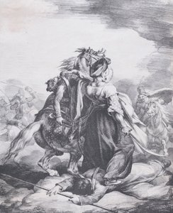 Mamelouk défendant un trompette blessé, 1818
