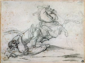 Mamelouk tombant sous son cheval - Theodore Gericault