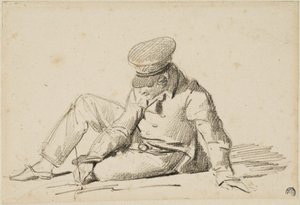 Un garçon qui dessine dans la rue - Theodore Gericault