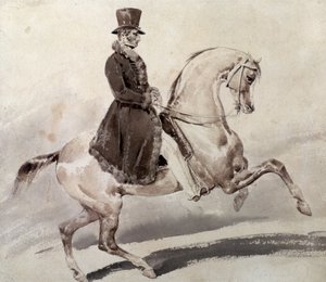 Cavalier en manteau bordé de fourrure - Theodore Gericault