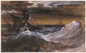 Voilier sur une mer déchaînée, vers 1818-9 - Theodore Gericault