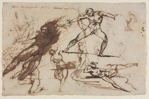 Feuille de Croquis (recto) - Theodore Gericault