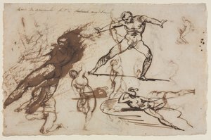Feuille de croquis (recto) Feuille de croquis (verso) - Theodore Gericault