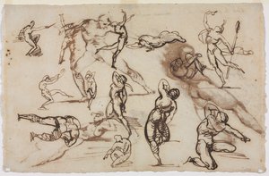 Feuille de Croquis (verso) - Theodore Gericault