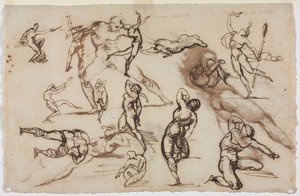 Feuille de croquis (verso) - Theodore Gericault