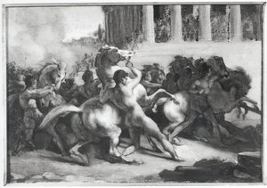 Étude pour la Course des chevaux barbares - Theodore Gericault