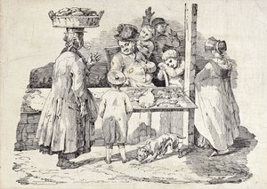 Le vendeur de poissons endormi