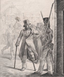Le sentinelle suisse au Louvre, 1819 - Theodore Gericault