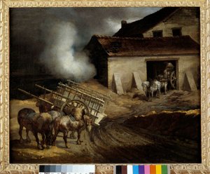 Le four à plâtre (détail) - Theodore Gericault
