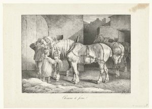 Chevaux de ferme (Quatre sujets divers) - Theodore Gericault