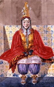 Costume de mariage porté par une mariée algérienne pendant les huit jours de la cérémonie