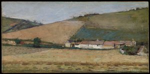 Une ferme parmi les collines, Giverny, vers 1887 - Theodore Robinson